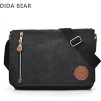 2023 Men Bags Male Canvas Shoulder Bags Unisex Crossbody Messenger Bags Large Retro Satchels for Travel Envelope Briefcase