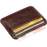 New Arrival Vintage Men's Genuine Leather Credit Card Holder Small Wallet Money Bag ID Card Case Mini Purse For Male