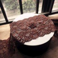 New Lace 15cm 1meter/2meter /3meter Deep Brown Lace Trims Caramel Color Stretch Trimmings Diy Textile Material Z1344