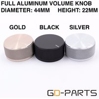44x22mm Solid Full Aluminum Knob Volume Potentiometer Cap 6mm Hole For Turntable Recorder Radio AMP DAC CD DVD Hifi Audio DIY