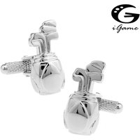 iGame Factory Price Retail Men's Cufflinks Brass Material Silver Color Golf Bag Design Cuff Links Free Shipping