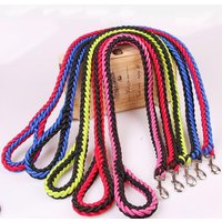 1.2M Length Large Dog Hand-knitted Leash Nylon Rope iron Buckle Pet Traction Rope For Big breed dogs Pet Traction Rope Firm
