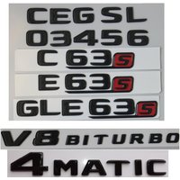 Brilliant Shiny Glossy Black Trunk DIY Letters Emblems Badge for Mercedes Benz A B C E S GLE CLS GLS GLB CLA V GLE GLS CLA AMG