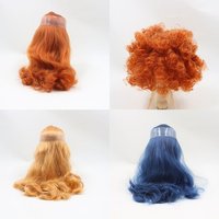 middie blyth doll scalp wigs including the endoconch series Accessories Brown,dark blue for 20cm factory middle blyth doll NO.7