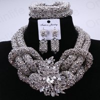 Fashion Crystal Beaded African Nigerian Weddings Jewelry Sets