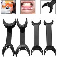 4 PCS Dental Tool T-Shape Intraoral Cheek Lip Retractor Opener Double Head Orthodontic Teeth Mouth Opener Size Small+Large