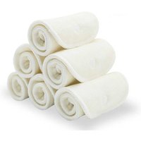 HappyFlute Bamboo Terry Fiber Inserts Have Snap Washable Resuable 10pcs Pcak Use Togethar With Newborn Diaper Cover Freeshipping