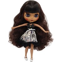 ICY DBS Blyth doll Black skin Matte face Joint body black mixed brown hair. No.BL950/0222