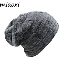 New High Quality Men Winter Knit Warm Beanies Skullies Fashion Unisex Women Adult Hat Thick Hat Gorros Casual Hats Bonnet