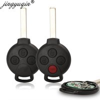 Jingyuqin clé à distance de voiture 3/4 boutons adaptée pour mercedes-benz Smart Fortwo 451 2007 - 2013 315/433Mhz ID46