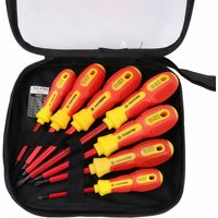 Jeu de tournevis isolés, tournevis magnétique, embouts à fente Phillips, tension de tenue 1000V pour outils manuels d'électricien 7 pièces