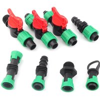 2pcs 16mm Drip Tape Connectors Drip Irrigation System Tube Line Fittings Garden Water Pipe Hose Valve Garden Water Connectors