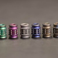 1PC Titanium Alloy Knife Beads Pendant Paracord Outdoor DIY Decorations Camping EDC Tools