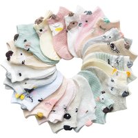 5Pairs/lot 0-24M Newborn Baby Boys Girls Socks Cartoon Cotton Baby Socks for Girls Infant Toddler Summer Mesh Thin Accessories