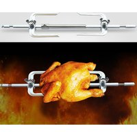 Scalable Steel Rotating Chicken Roasting Fork Grilled Chicken Fork Fryer Accessories Grill Tool for Rotisserie Oven Utensil 31CM