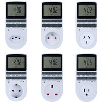 Electronic Digital Timer Switch 24 Hour Cyclic EU UK AU US BR FR Plug Kitchen Timer Outlet Programmable Timing Socket 220V