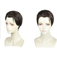 RK800 Detroit: Become Human Connor Cosplay Wig Role Play Hair Slicked-back Synthetic Short Hair Costume Cosplay Props + Wig Cap