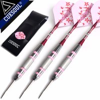 CUESOUL Steel Tip Darts 20/22g Barrel with Pink Flights and Shafts