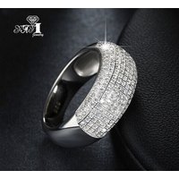 YaYI Jewelry Fashion New Princess Cut White Moissanite Zircon Silver Color Engagement Wedding Party Lover Rings
