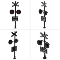 HO Scale 1:87 Railroad Crossing Signal Stop on Red Signal 2-LEDs Evemodel JTD877R