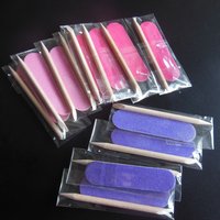 12 pcs mied colour manicure set pedicure kit disposable nail kit hotel nail file nail art tool wood nail file