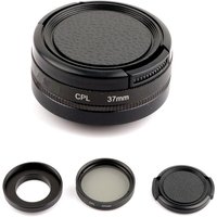 37mm Aluminum Alloy CPL Polarizer Filter Circular Lens + Adapter Ring + Lens cap for Gopro HD Hero 3 / 3+/4 accessories set