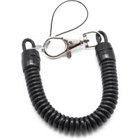 OPPOHERE Plastic Black Retractable Spring Coil Spiral Stretch Chain Keychain Key Ring For Men Women Key Holder Keyring Gifts