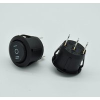 5Pcs/lot ON/OFF/ON 3 Position 6A/250V 10A/125V AC 3Pin SPDT Round Boat Rocker Switch