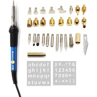 Wood Burning Kit Carving Pyrography Pen Kit 60W Adjustable Temperature Soldering Iron Welding Wood Embossing Burning set