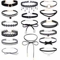 Wholesale New Styles Bijoux Love Vintage Triangle Geometry Tattoo Waterdrop Clavicle Choker Necklace For Women Chain Jewelry