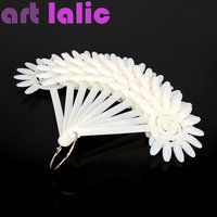 False Natural and Clear Nail Polish, UV Gel Practice Fan Style, Swatch Display Stand, Tips Tools, 10Pcs Set