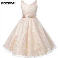 Fille robe enfants mariage demoiselle d'honneur enfants vêtements été 2020 soirée princesse Costume dentelle adolescente fille vêtements