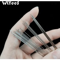 WLYeeS 30Pcs Stainless Steel tool Beading Needles for Threading String Cord Tool crochet hook Jewelry Craft Making Tool Pins DIY