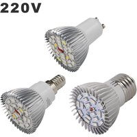 220V LED Growing Lamp Bulb 18LEDs 28LEDs Full Spectrum E27 E14 GU10 Growth Lights Fitolampy Phyto Lamps For Plants Hydroponics