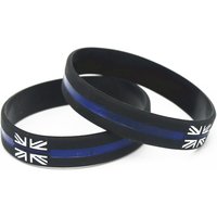 1PC New Black Blue Vintage England Flag Silicone Wristbands THE Britain Charity UK Silicone Bracelets &Bangles Gifts SH189