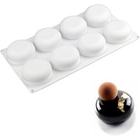 8 Hole Round Shape Cake Silicone Mold for DIY Bread Chocolate Dessert Brownies Baking Mould