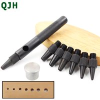 QJH poinçon de trous en cuir, poinçon de ceinture rond amovible, poinçon de vis, outils en cuir 2.0/2.5/3.0/3.5/4.0/4.5/5.0mm