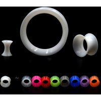 2pcs/lot Thin Silicone Flexible Skin Ear Tunnel Plugs Double Flare Hollow Ear Gauges Expanders Ear Piercing Body Jewelry 3mm-25m