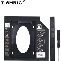 TISHRIC Plastic HDD Caddy 9.5 Or 12.7mm SATA 3.0 Optibay 2.5'' SSD DVD Hard Disk Driver CD-ROM Adapter Case Enclosure