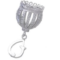 High Quality Copper Micro Paved CZ Crown Shape Bead Caps Fit Popular Tassel Pendant making Fashion Jewlry making Supplies