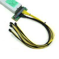 4PCS/Lot Free Shipping UL1015 14AWG 6Pin PCI-E Power Supply Cable for BTC PCI-E GPU Power Supply Antminer S1 S3 S5 S7.