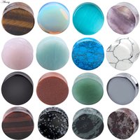 1PC Stone Ear Plugs Gauges Earrings Women Men Ear Plug Flesh Tunnel Piercing Expander Ear Stretcher Body Piercing Jewelry