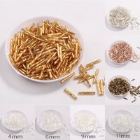 10g/Pack Silver/Gold Tube bead 2x9mm Twist Bugles Glass Seed Beads DIY Bracelet choker necklace jewelry making Accessories