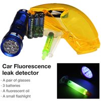 Fluorescent Leak Detector Kit Multifunctional Automotive Air Conditioning Repair Tools LED UV Flashlight Protective Glasses Set