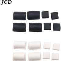 JCD 1Set White Black Silicon Screw Rubber Feet Cover Set for WII Console Screw Dust Cover