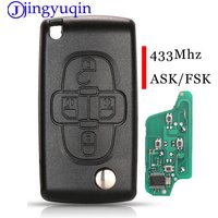 Jingyuqin – clé télécommande à 4 boutons, circuit imprimé 433Mhz, pour Peugeot 1007, pour citroën C8 VA2/HU82 Blade CE0523