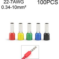 100Pcs 16/12AWG Gauge Ferrule Electrical Connectors Wire Conector End Crimp Wire Terminal Cable Terminator Insulated Contacts