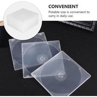 25pcs Ultrathin Dvd Case Transparent Cd Case Portable Cd Storage Box For Home Cinema Media Video Storage Casecd Storage Holder