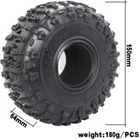 4 pièces 2.2 pouces Jconcepts pneu en caoutchouc 2.2 pneus de roue 150x64mm pour 1/10 Rc chenille Wraith Trax Rr10 Scx10 Wrangler 2.2 roue