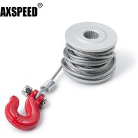 AXSPEED 25T Steering Gear Servo Winch Wheel Drum Wires Trailer Hook for TRX-4 Axial SCX10 90046 D90 Tamiya 1/10 RC Car Parts